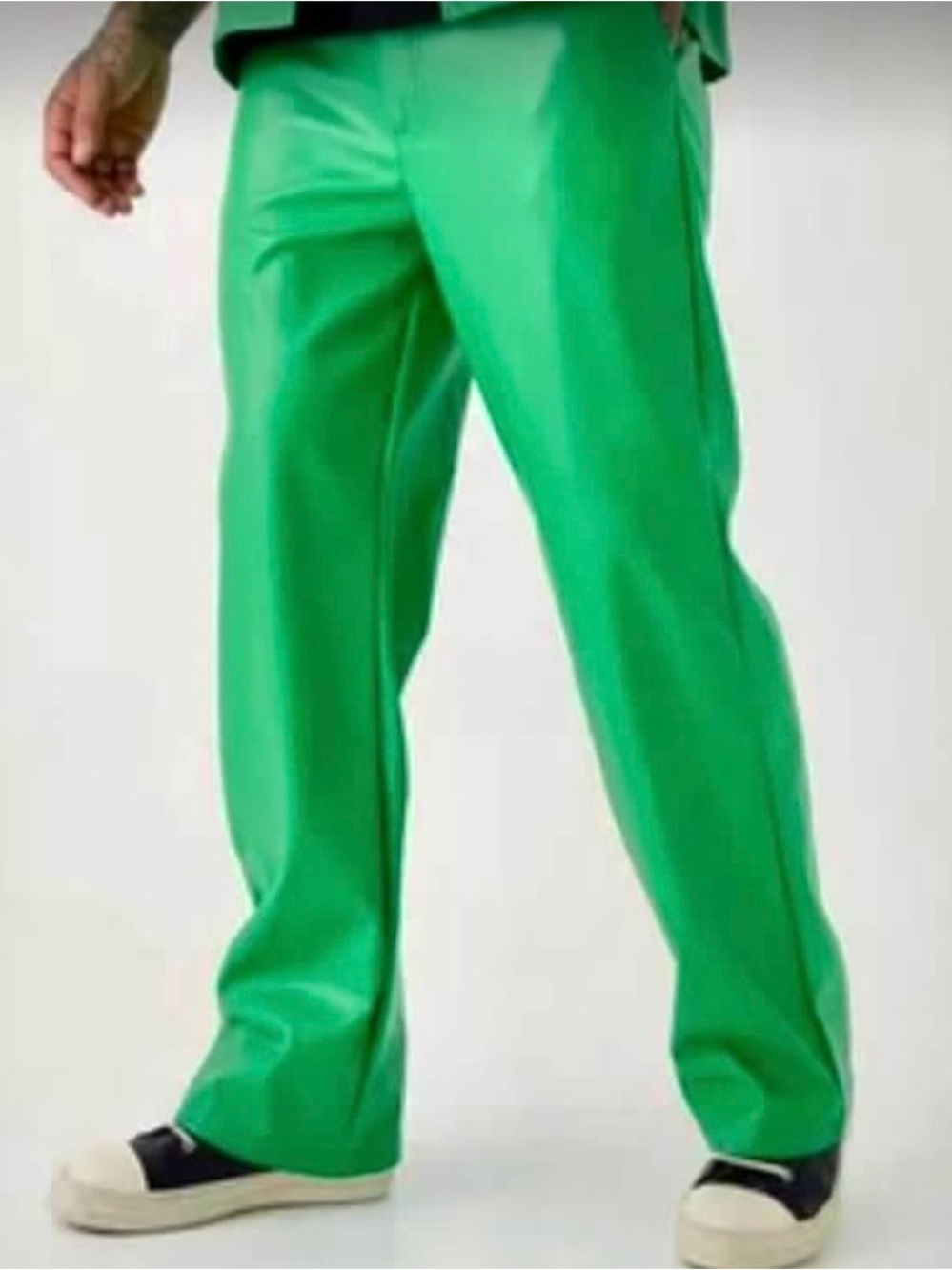 BoohooMAN Faux Tall PU Relaxed Fit Pants